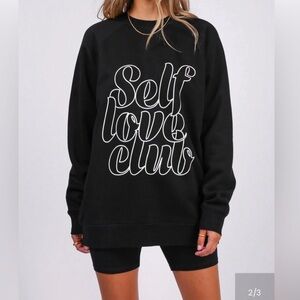 Brunette The Label Black Crew Neck Sweater Self Love Club